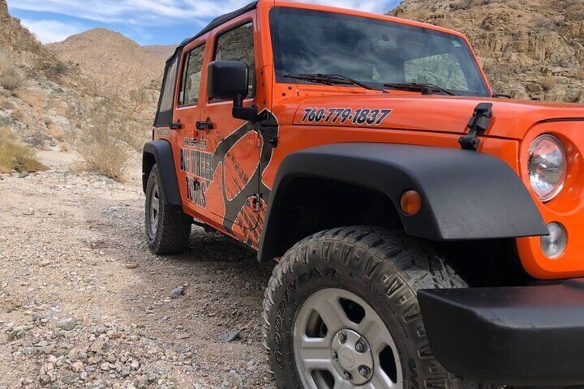 The rugged Berdoo Canyon Trail on the way to Joshua Tree National Park