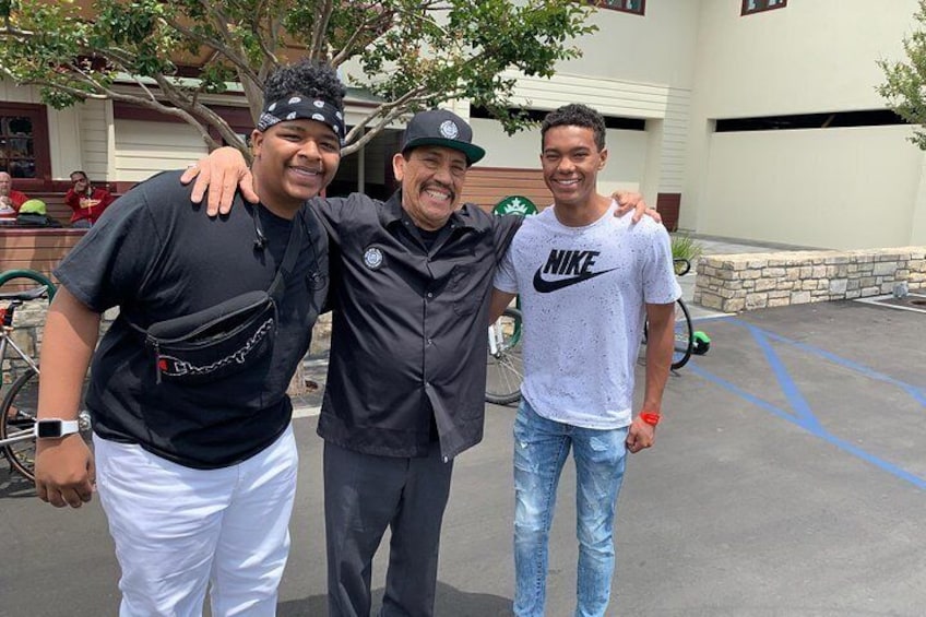 Danny Trejo at his Farmers Market joint Trejos Tacos