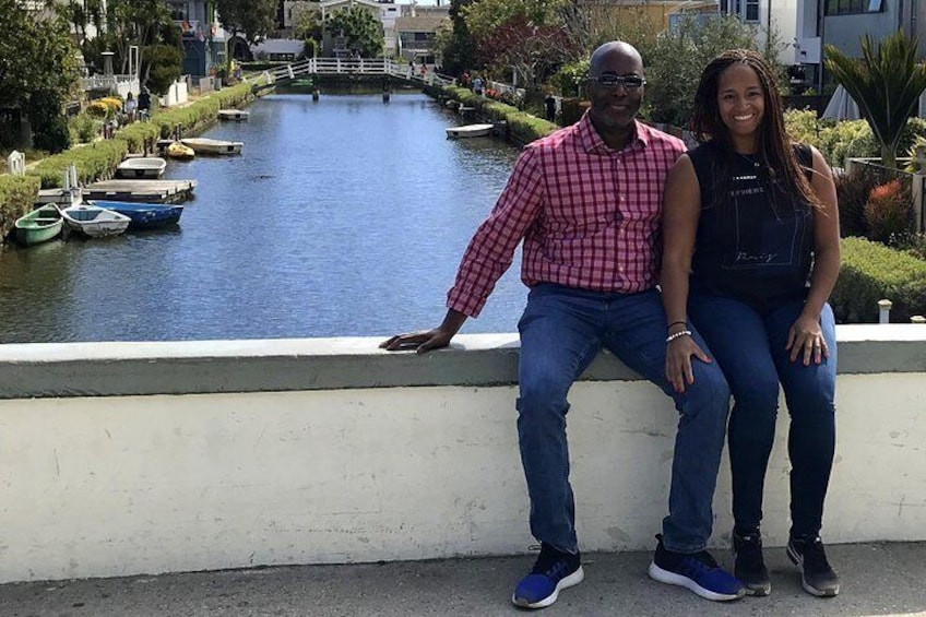 Bike tour stop at the Venice canals