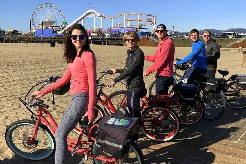 Santa Monica pier as photo background