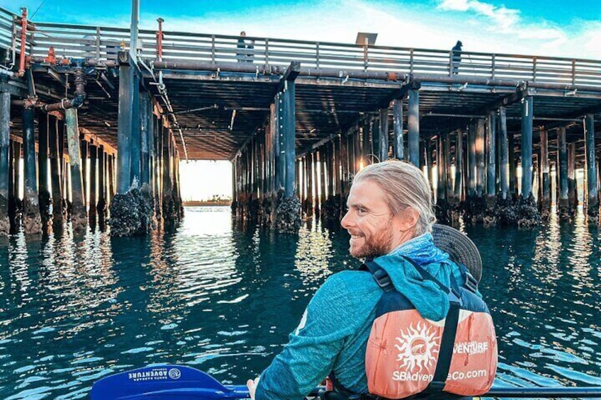 Happy kayaker