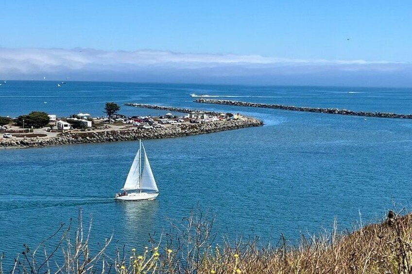 Sailing out of the harbor
