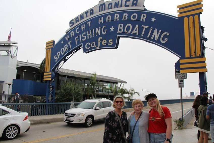 Santa Monica Pier where they shot that famous Forest Gump shot! Seeing Hollywood, Celebrity Homes, Beverly Hills, Santa Monica, Venice Beach, and Downtown LA on our Best Coast Tours LA Tour!