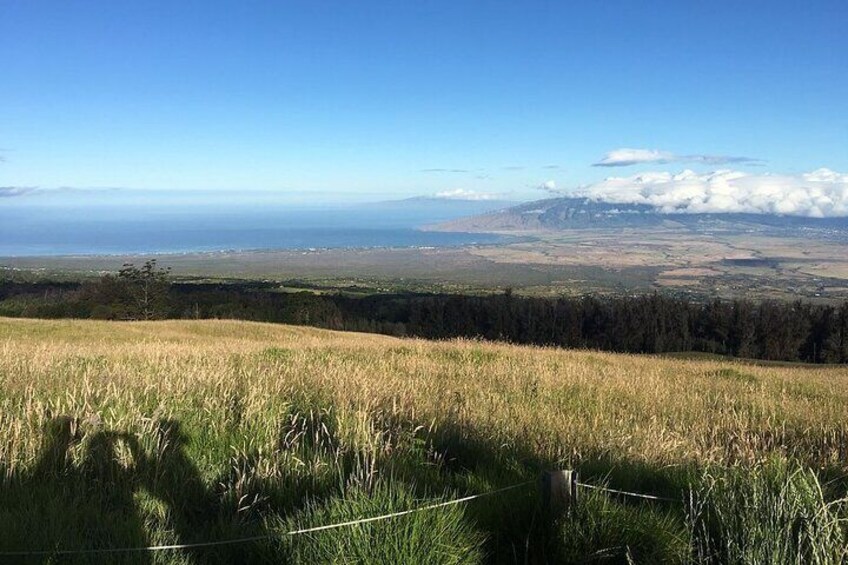 View from the slopes of Haleakala volcano