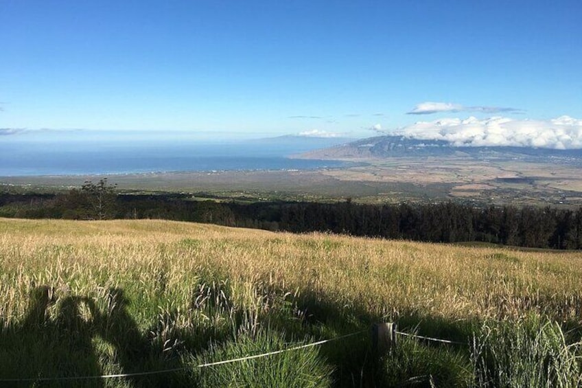 View from the slopes of Haleakala volcano