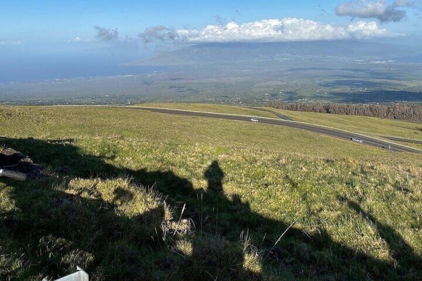 The view of the south Kihei coast from the haleakala bike ride on Maui