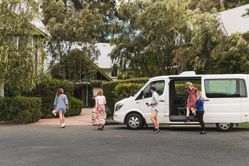 Leaving vehicle at Cloudy Bay 