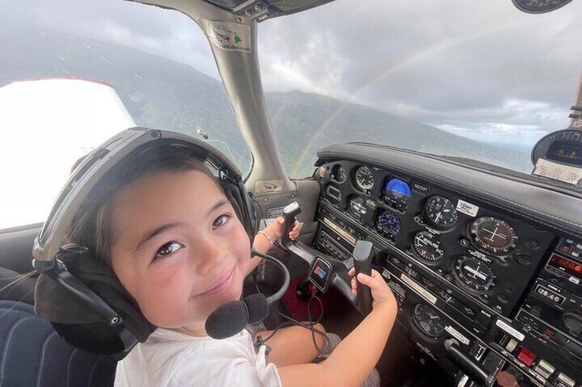 HANDS-ON FULLY INTERACTIVE "YOU FLY" Option on ALL Discovery Flights at No Charge and Always Up To You; Only If You Want To Fly: YOU CAN SPREAD YOUR WINGS AND FLY with Maui Plane Rides .com