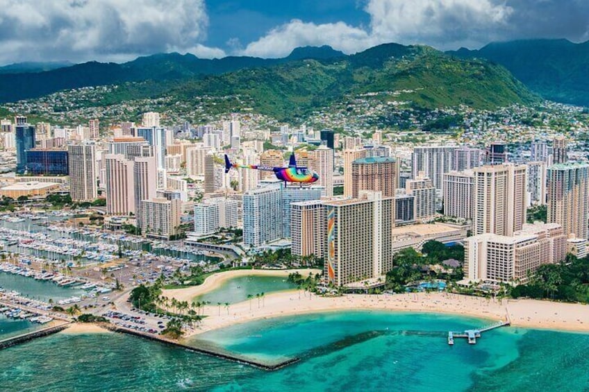 Fly along the Waikiki South Shore!