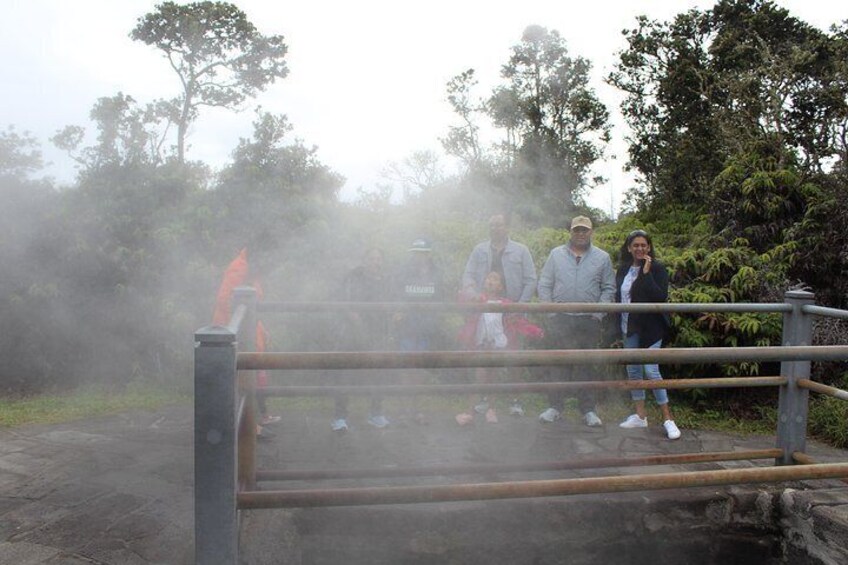 Get a blast of real geothermal steam!