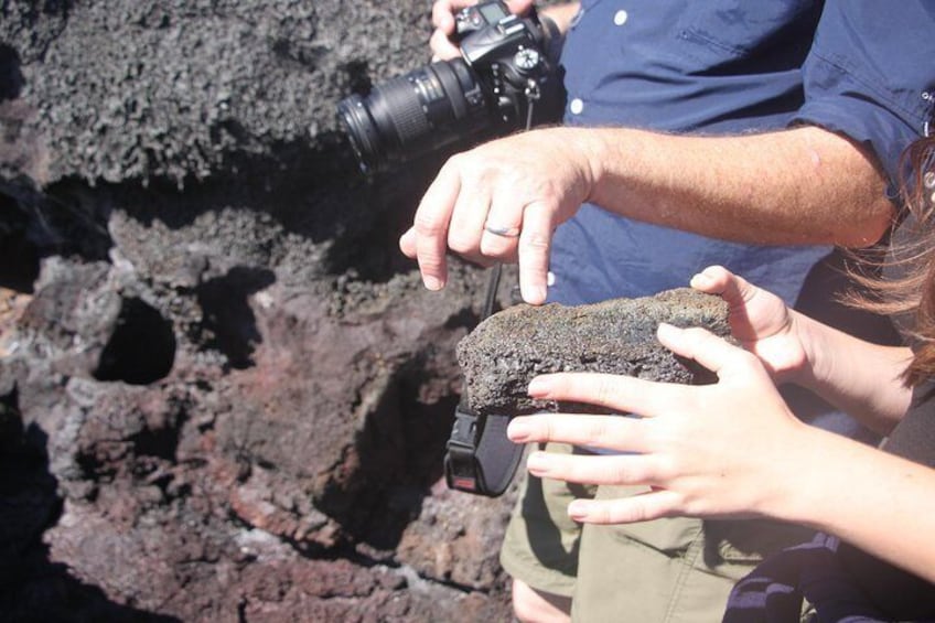 Look at the mineral lines in the rocks.