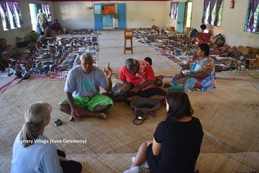 Kava ceremony Pottery village
