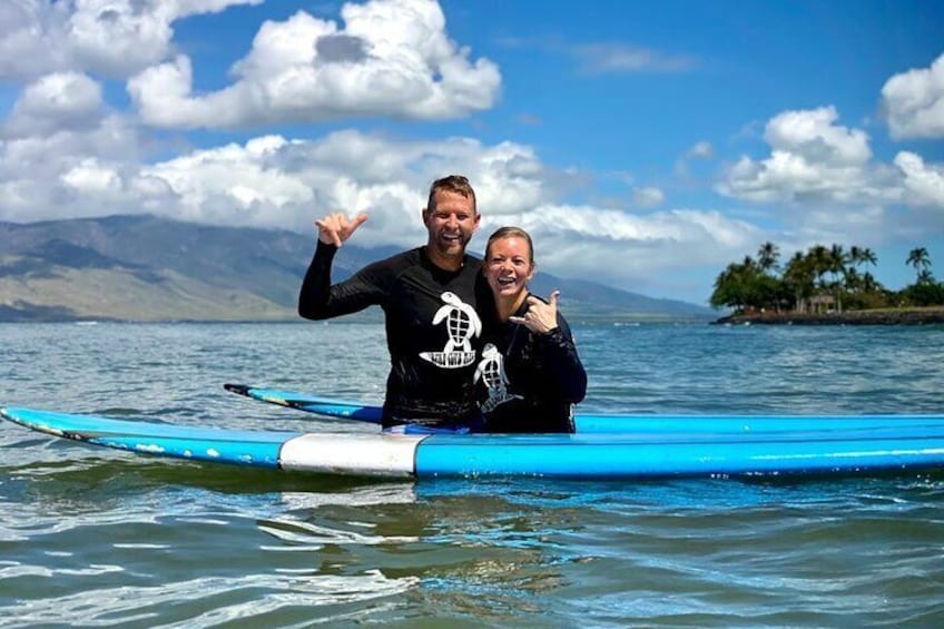 Group Surf Lesson at Kalama Beach in Kihei