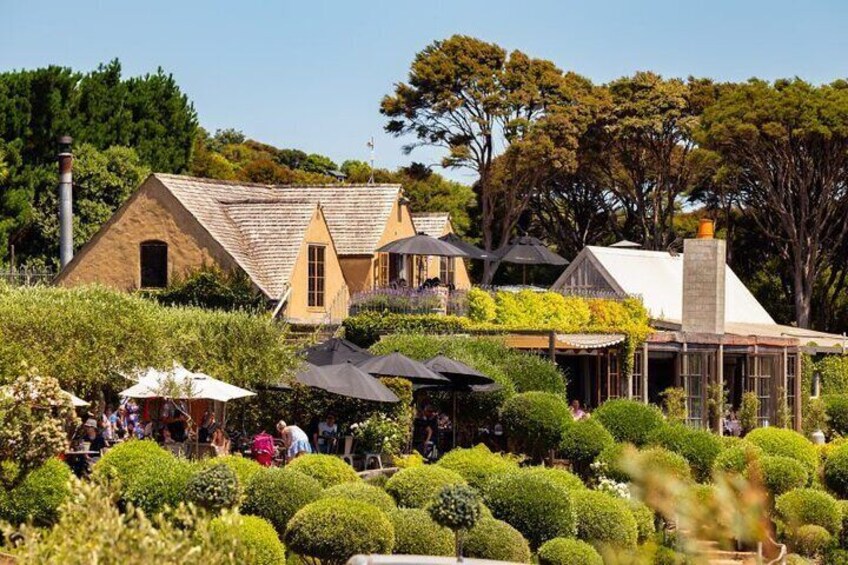 Visit Mudbrick Vineyard, famed as much for its gardens and views as its wines