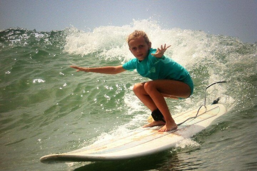 Little surfer girl!
Stoked!