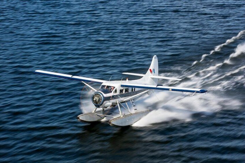 Floatplane taking off