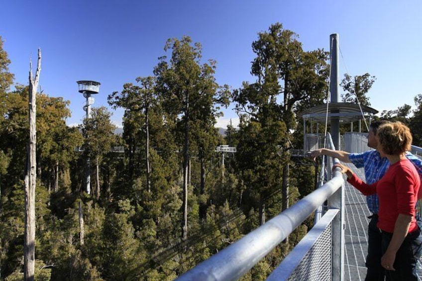 Canter-lever looking back at the Hokitika Tower 