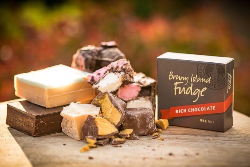 Give your taste buds a treat at Bruny Island chocolate and fudge.