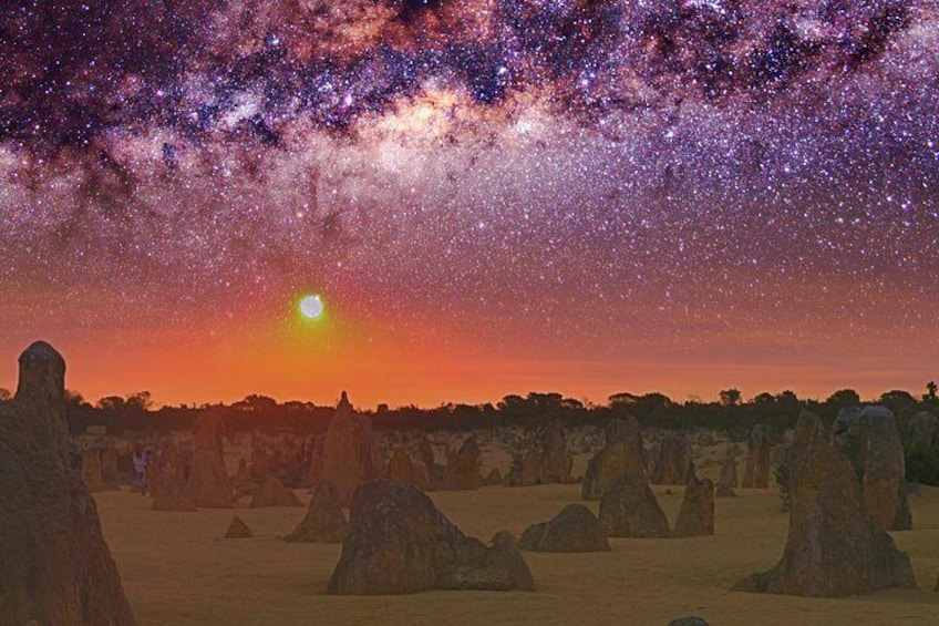 Milky Way and Pinnacles at Sunset