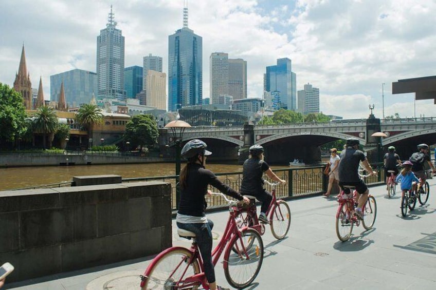 Riding along the Yarra River
