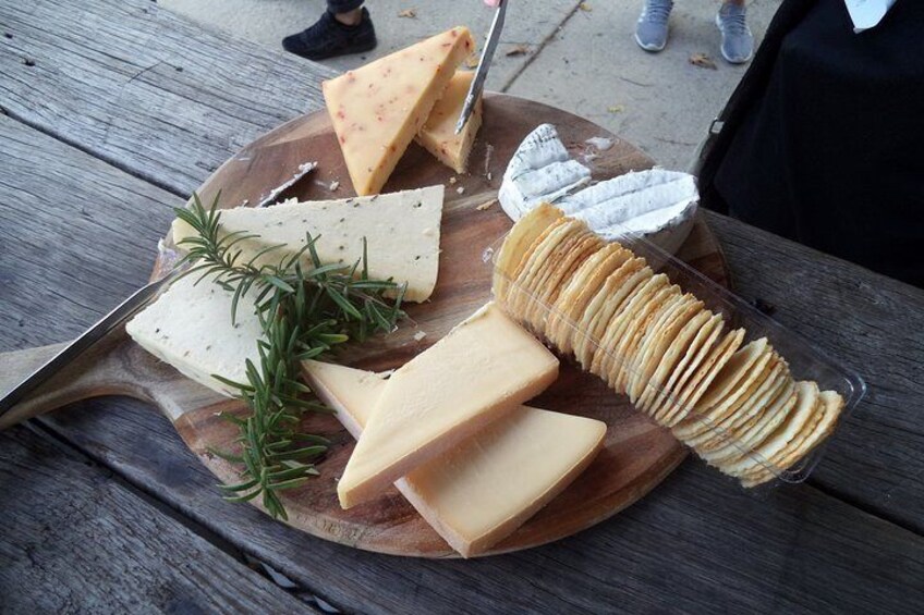 Tasty cheese platter