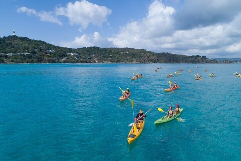 Paddle past the famous Wategos Beach
