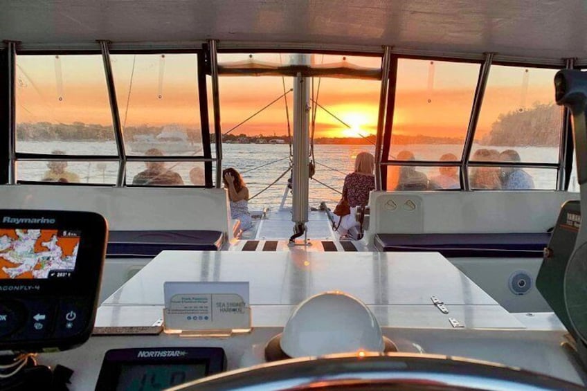 Sunset views from the helm