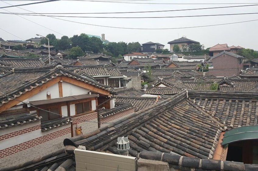 At the Bukchon Hanok Village with so various Roof patterns.