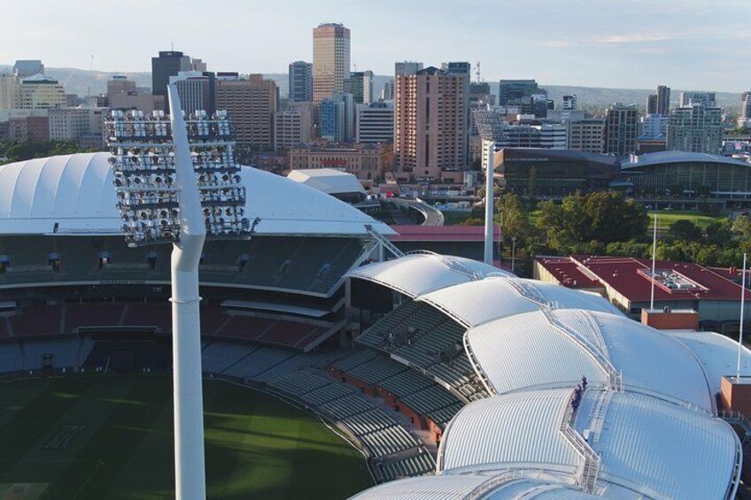 Walking across Adelaide Oval