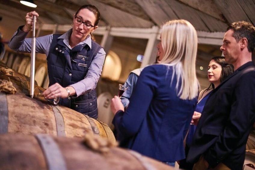 Taste Your Birth Year wine direct from barrel in our Centennial Cellar