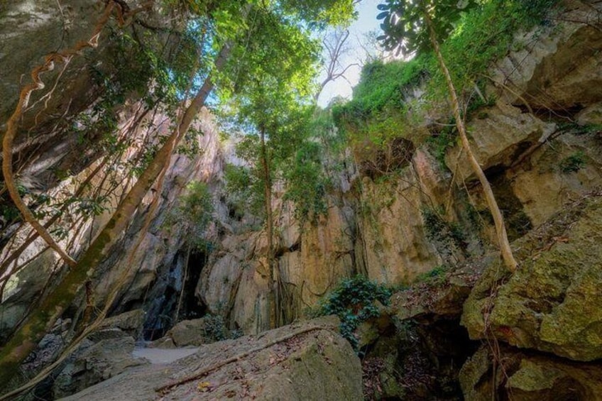 Unique above ground limestone caves