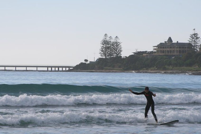 easy small waves at Lorne