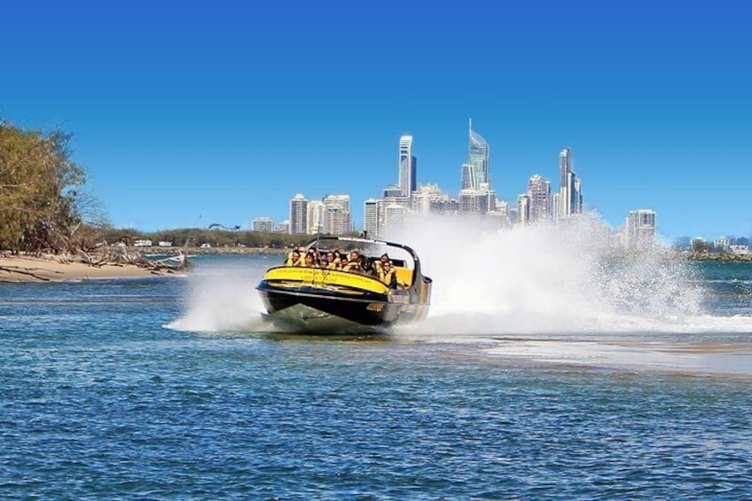 Paradise Jet Boating Gold Coast leaving Surfers Paradise