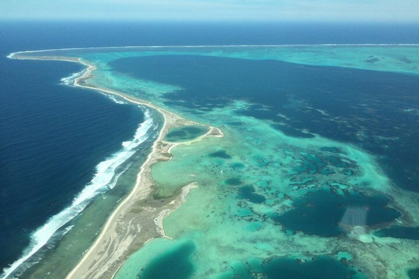 Flying to the island chain