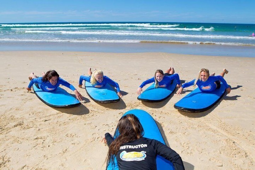 Learning to paddle on the beach