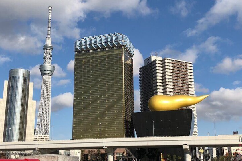 Tokyo Skytree, Head quarter of Asahi beer company, Poo building