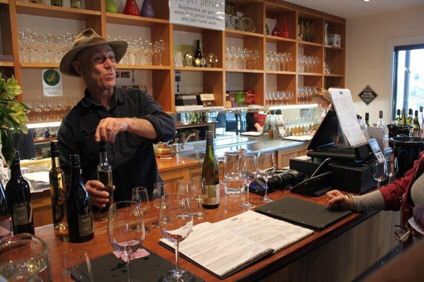 Hahndorf Hill winery with owner Larry...