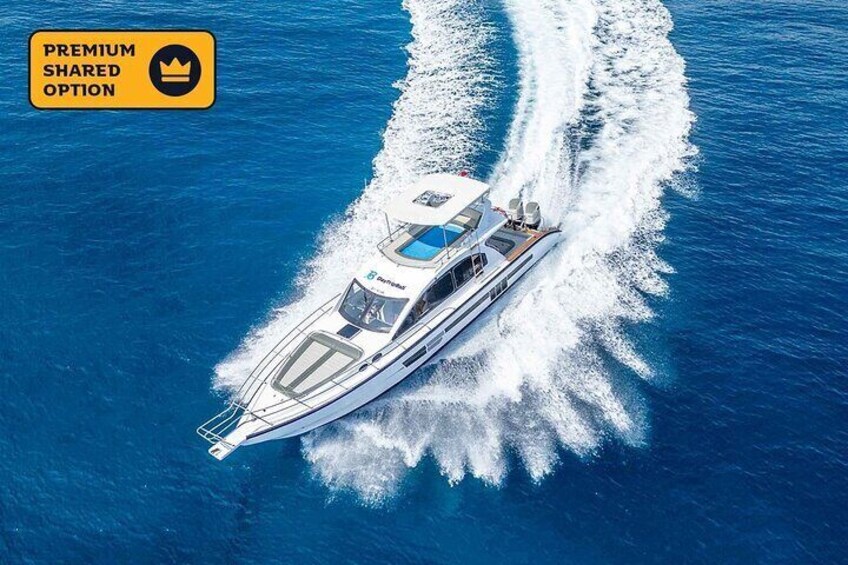 Upgrade to our Premium Shared Tour option for a premium boat and extra services!