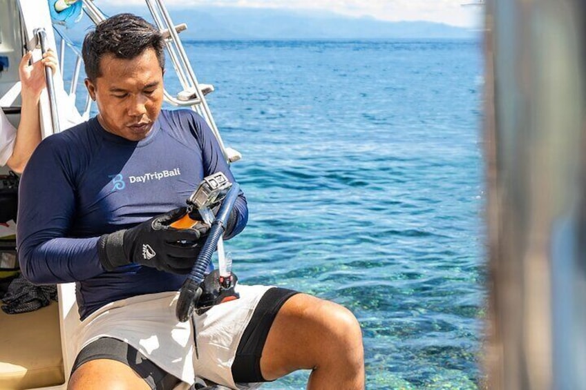 Safety First! All our guides is PRO divers and will take care about you in the water! 