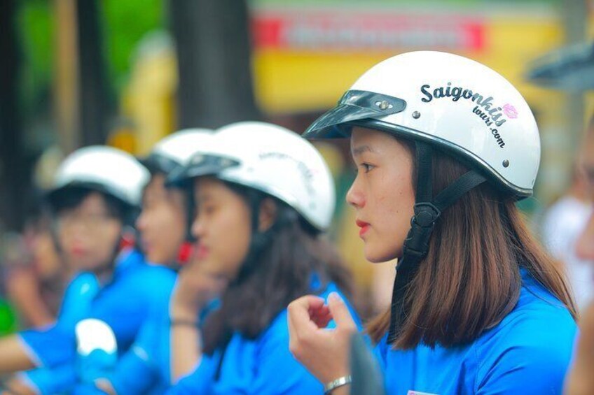 Female drivers of Saigon Kiss Tours