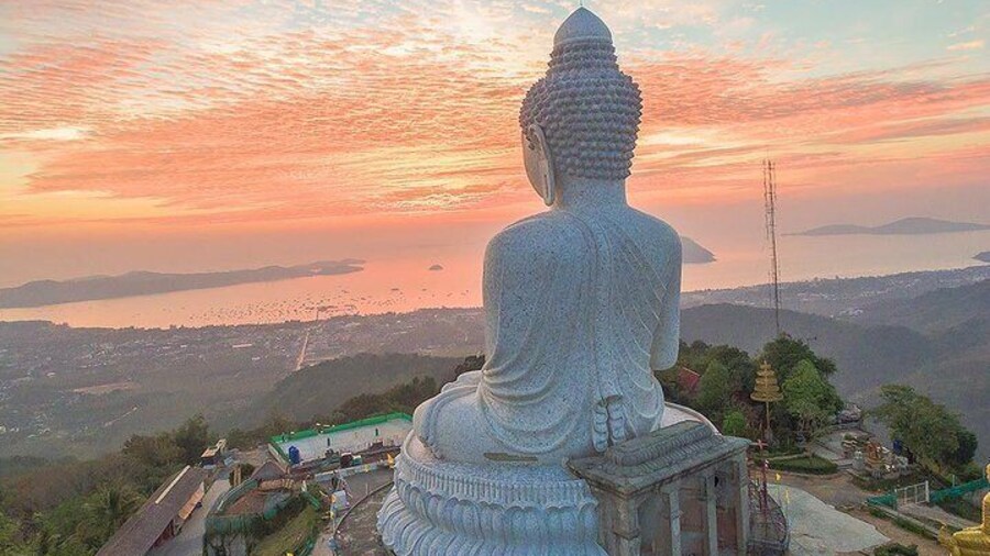The Big Buddha in Phuket, Thailand, is a majestic 45-meter-tall statue of Lord Buddha, perched atop Nakkerd Hill, offering panoramic views of the island