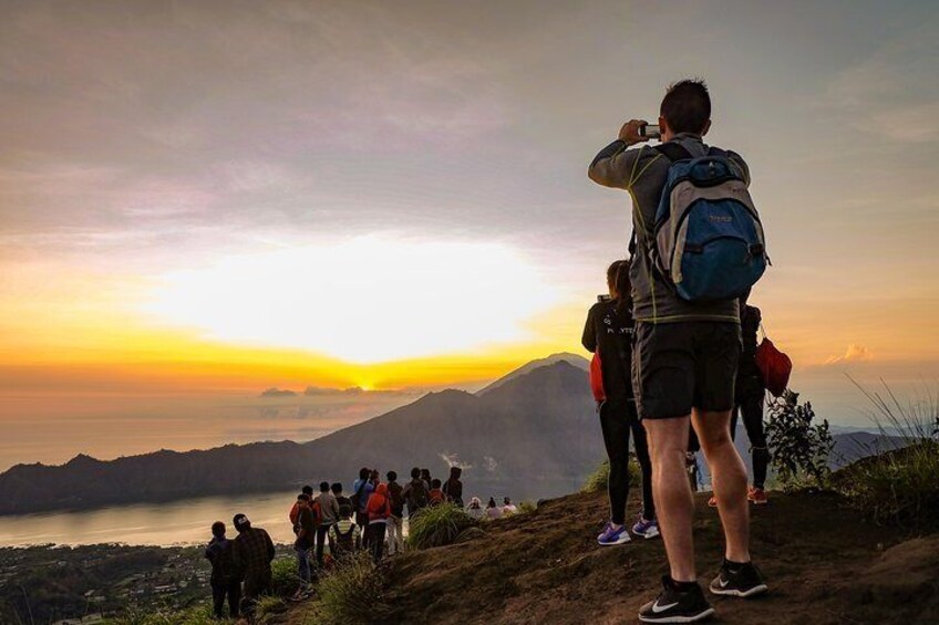 Sunrise from Mount Batur volcano