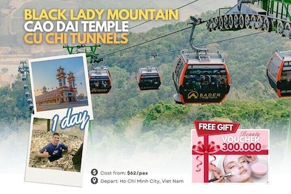 1-Day Tour of Black Virgin Mountain - Cao Dai Temple - Cu Chi Tunnels from ...