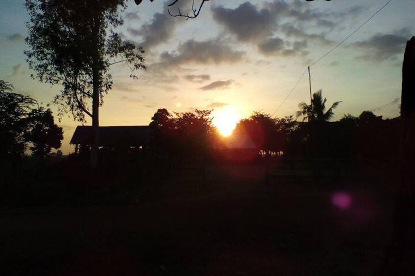 Sunset in the village