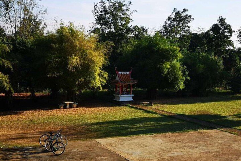 Cycling in rural Kanchanaburi area