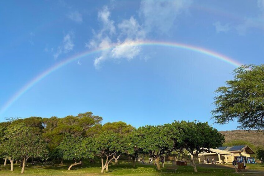 Sometimes a Rainbow will appear at Diamond Head