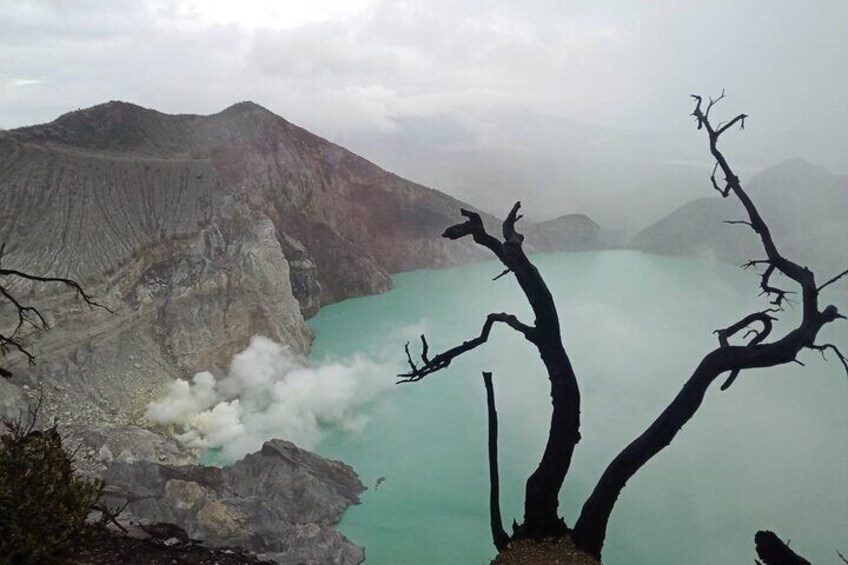 Top point at Kawah Ijen Crater