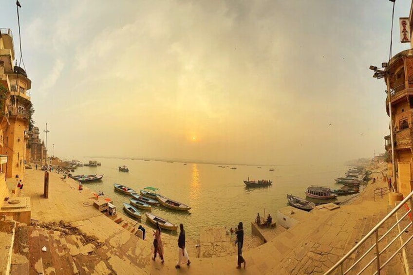 Mesmerising view of Varanasi sunrise.