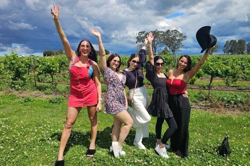 having fun on a small group wine tour