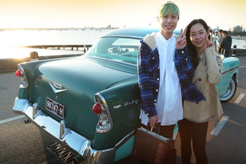 Happy travellers (at St. Kilda Pier)!